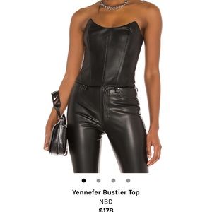 NBD revolve Yennifer leather bustier